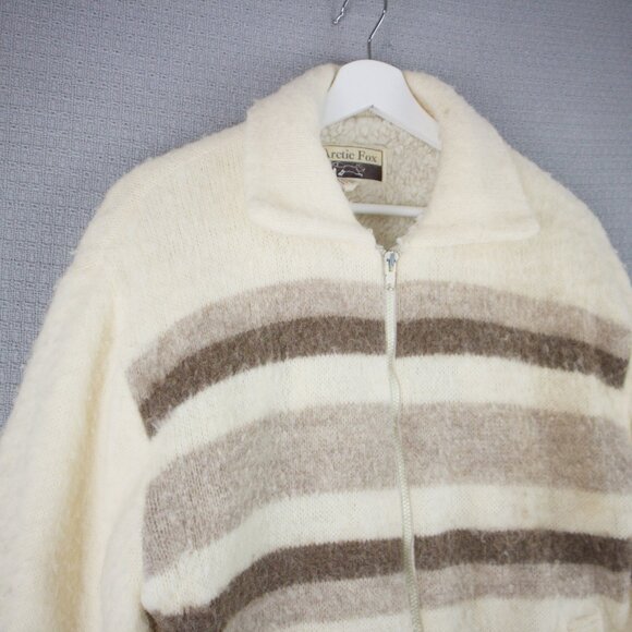 Arctic Fox Vintage 1970s Shetland Wool Sherpa Jacket XL - Picture 3 of 8